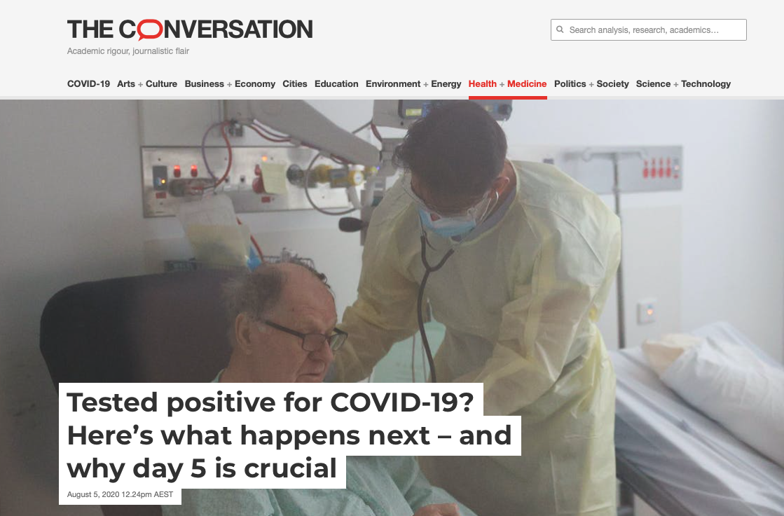 The Conversation: Tested positive for COVID-19?