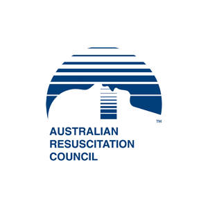 Australian Resuscitation Council logo – a silhouette of a reclining person breathing